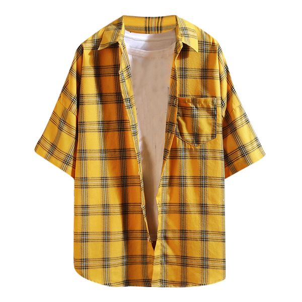 yellow shirt men summer 2019 casual shirt men short sleeve men's slim fit button plaid with pocket short-sleeve blouse w614, White;black
yellow shirt men summer 2019 casual shirt men short sleeve men's slim fit button plaid with pocket short-sleeve blouse w614, White;black