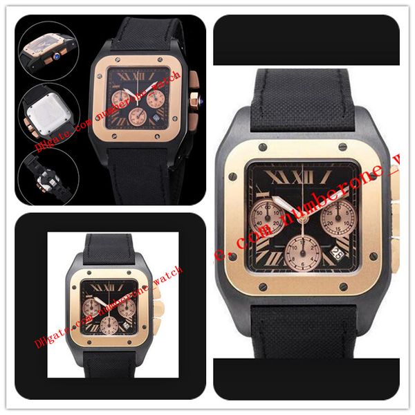 

Hot Sales Luxury Watch Sapphire 100 W2020004 3104 42MM Black Dial Stainless Steel Bezel Quartz Chronograph Fashion Men's Watch Watches