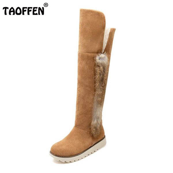 taoffen plush fur size 34-43 women snow boots knee boots with flats cold winter shoes warm fur botas long women footwears, Black
taoffen plush fur size 34-43 women snow boots knee boots with flats cold winter shoes warm fur botas long women footwears, Black