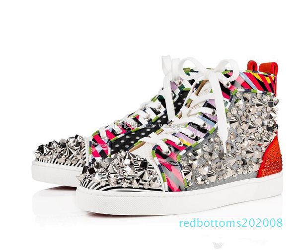 italy handmade sneaker men spiked red bottom shoes mix spikes flats women,men retro sneakers striped patent leather rhinestone strass r08, Black
italy handmade sneaker men spiked red bottom shoes mix spikes flats women,men retro sneakers striped patent leather rhinestone strass r08, Black