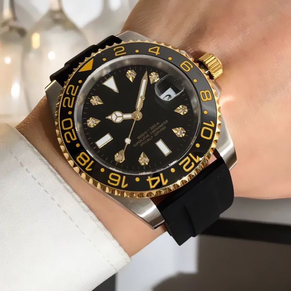luxury watch fashion mens watches sapphire bezel rubber strap steel case luminous hands dial 40mm wristwatch reloj mujer with box r205, Slivery;brown
luxury watch fashion mens watches sapphire bezel rubber strap steel case luminous hands dial 40mm wristwatch reloj mujer with box r205, Slivery;brown