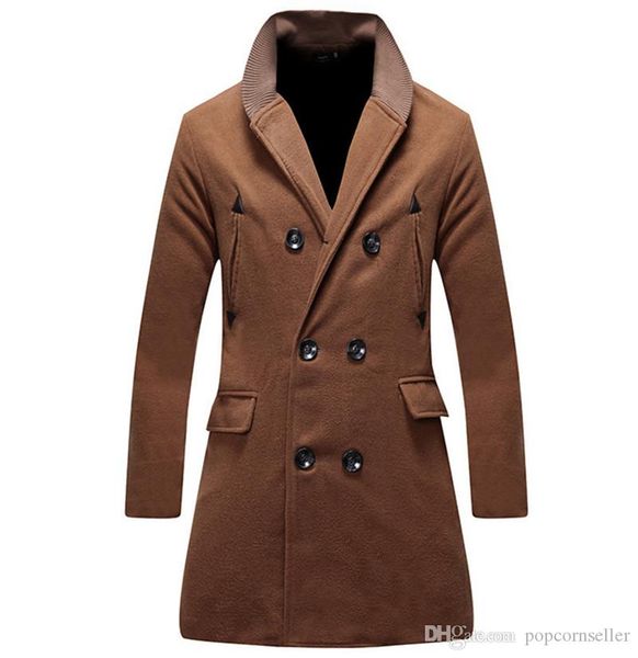 new mens windbreaker mens autumn and winter woollen double breasted jackets mandarin collar solid color fashion coats designer coats, Black
new mens windbreaker mens autumn and winter woollen double breasted jackets mandarin collar solid color fashion coats designer coats, Black