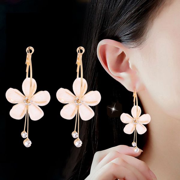 fashion woman earrings 2018 korean fashion vintage peach flower long tassel hoop earrings for women graceful jewelry accessories, Golden;silver
fashion woman earrings 2018 korean fashion vintage peach flower long tassel hoop earrings for women graceful jewelry accessories, Golden;silver