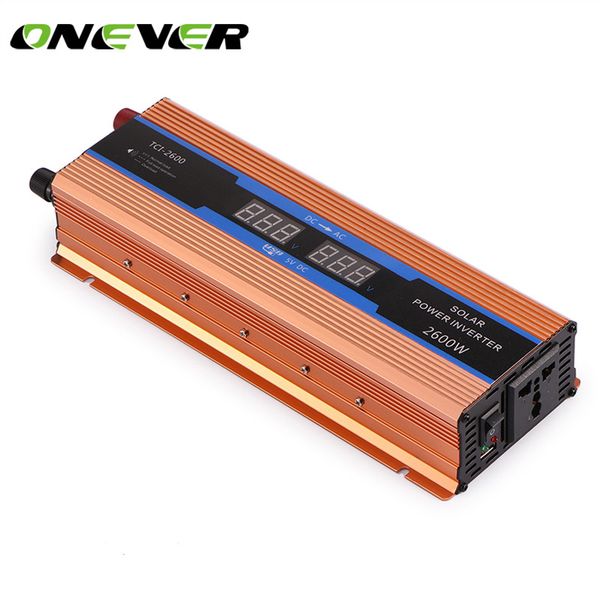 onever car inverter 2600 w dc 12v to ac 220v digital display of protection voltage against overload of modified energy sine wave
onever car inverter 2600 w dc 12v to ac 220v digital display of protection voltage against overload of modified energy sine wave