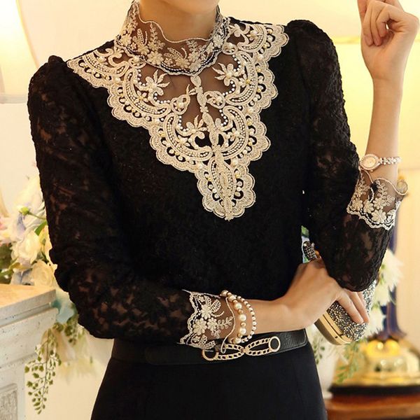 autumn fashion women long sleeve crochet lace blouse shirt high neck elegant blouse plus size 3xl, White
autumn fashion women long sleeve crochet lace blouse shirt high neck elegant blouse plus size 3xl, White