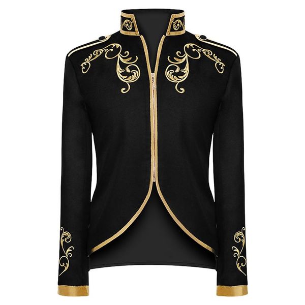 men winter warm vintage long sleeve embroidery tailcoat jacket suit outwear coat men's fashion steampunk dress jacket, White;black
men winter warm vintage long sleeve embroidery tailcoat jacket suit outwear coat men's fashion steampunk dress jacket, White;black