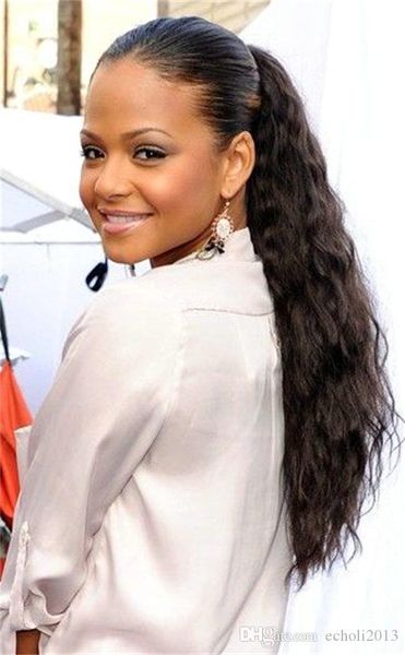 indian unprocessed natural human hair ponytail extension 100% virgin pony tail hair real natural hair loose wave ponytail extension, Black
indian unprocessed natural human hair ponytail extension 100% virgin pony tail hair real natural hair loose wave ponytail extension, Black