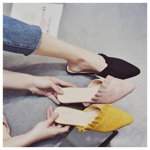 slippers women flat women shoes slip on flat mules fashion ruffles ladies shoes fabric platform loafer flip flop 35-39, Black
slippers women flat women shoes slip on flat mules fashion ruffles ladies shoes fabric platform loafer flip flop 35-39, Black