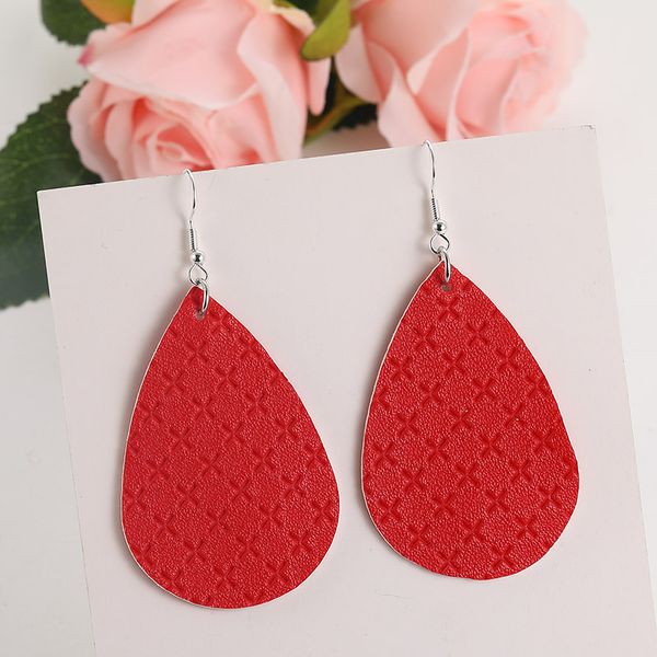 2020 plaid pu leather earrings for women brincos jewelry tear drop dangle earings colorful double side dangles trendy hook earring, Silver
2020 plaid pu leather earrings for women brincos jewelry tear drop dangle earings colorful double side dangles trendy hook earring, Silver