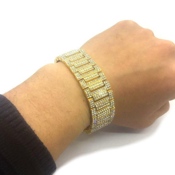 hip hop full zircon crystal miami cuban link chain bracelet iced out men's gold silver chain bracelet jewelry, Golden;silver
hip hop full zircon crystal miami cuban link chain bracelet iced out men's gold silver chain bracelet jewelry, Golden;silver