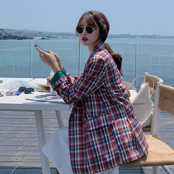 ulzzang kim hyun a classic plaid women jacket blazer notched collar female suits coat fashion lattice 2019 spring/fall, White;black
ulzzang kim hyun a classic plaid women jacket blazer notched collar female suits coat fashion lattice 2019 spring/fall, White;black