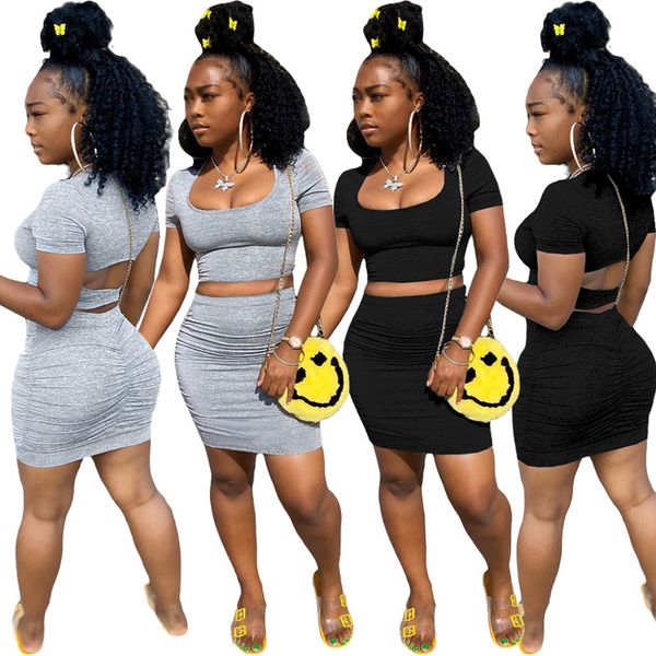 womens 2 two piece outfits sets hollow out t shirts stacked pleated skirt suit nightclub streetwear plus size clothing summer clothes, White
womens 2 two piece outfits sets hollow out t shirts stacked pleated skirt suit nightclub streetwear plus size clothing summer clothes, White