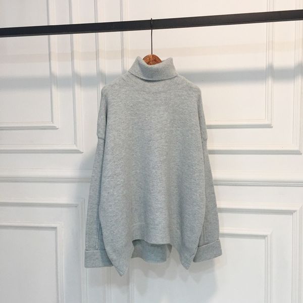 caramel color big size knitting sweater loose fit turtleneck long sleeve women pullovers new fashion autumn 2020, White;black
caramel color big size knitting sweater loose fit turtleneck long sleeve women pullovers new fashion autumn 2020, White;black