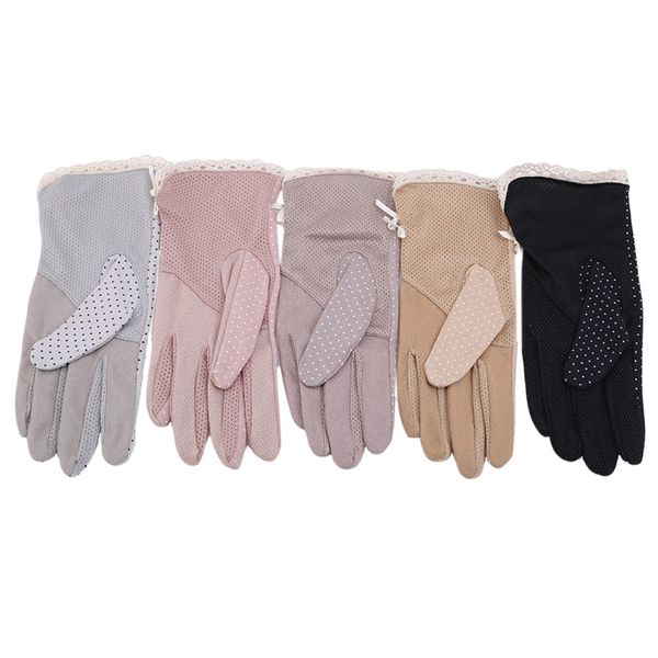 sun protection gloves driving uv protection non-slip gloves polka dot cotton lace edge touch screen ladies fashion wrist women, Blue;gray
sun protection gloves driving uv protection non-slip gloves polka dot cotton lace edge touch screen ladies fashion wrist women, Blue;gray