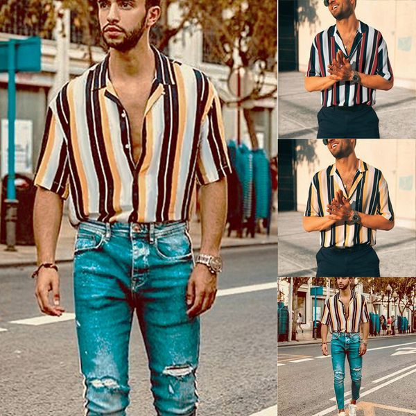 men stripe shirt summer casual striped short-sleeve button up turn down collar blouse shirt camisa de rayas hombre #20, White;black
men stripe shirt summer casual striped short-sleeve button up turn down collar blouse shirt camisa de rayas hombre #20, White;black