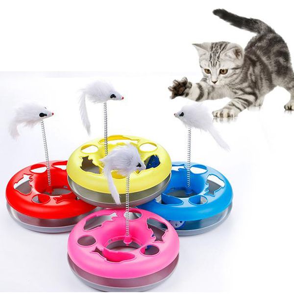 2019 new cat toy amusement intelligence cat toys round plastic disk mouse interactive toy with funny bell ball pet play products
2019 new cat toy amusement intelligence cat toys round plastic disk mouse interactive toy with funny bell ball pet play products