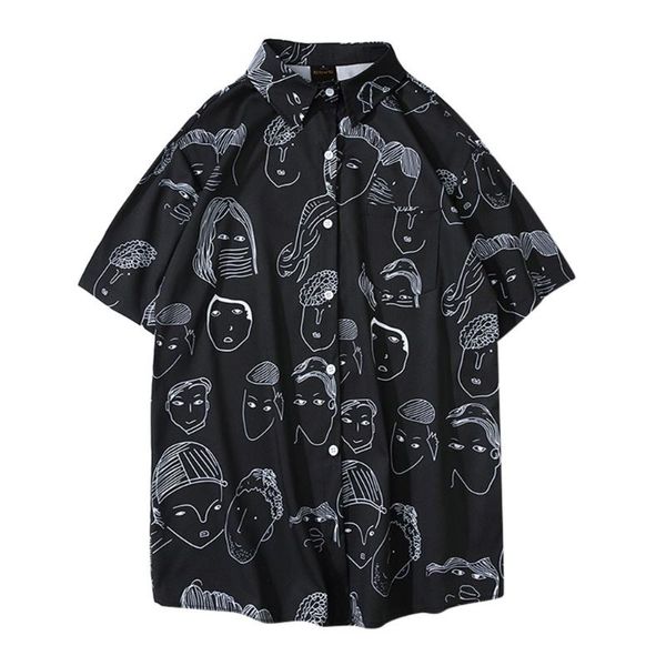 mens hawaiian shirt male casual print beach shirts short sleeve plus size camisas para hombre 2.24, White;black
mens hawaiian shirt male casual print beach shirts short sleeve plus size camisas para hombre 2.24, White;black