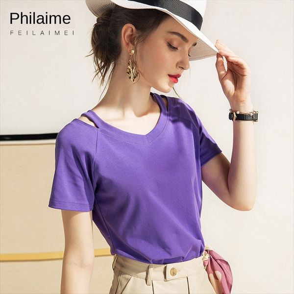 women's mercerized cotton strapless round collar summer short-sleeved t- t- shoulder strap shirt small base shirt, White
women's mercerized cotton strapless round collar summer short-sleeved t- t- shoulder strap shirt small base shirt, White