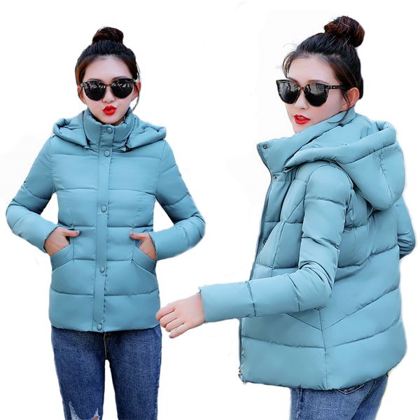 2018 warm winter jacket women hooded plus size thicken short parkas outwear bread slim style warm winter coat women, Black
2018 warm winter jacket women hooded plus size thicken short parkas outwear bread slim style warm winter coat women, Black