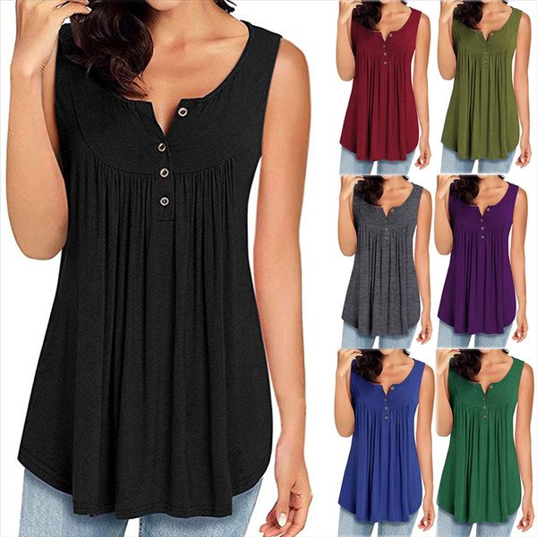 2019 pleated 4-button loose sleeveless solid color female 2019 pleated 4-button loose sleeveless t-shirt t-shirt vest solid color vest femal, White
2019 pleated 4-button loose sleeveless solid color female 2019 pleated 4-button loose sleeveless t-shirt t-shirt vest solid color vest femal, White