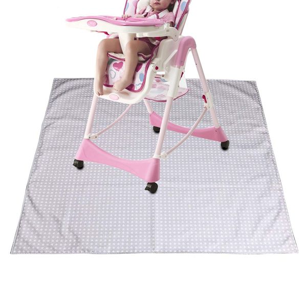 baby high chair floor mat protector cover washable splat mats (gray