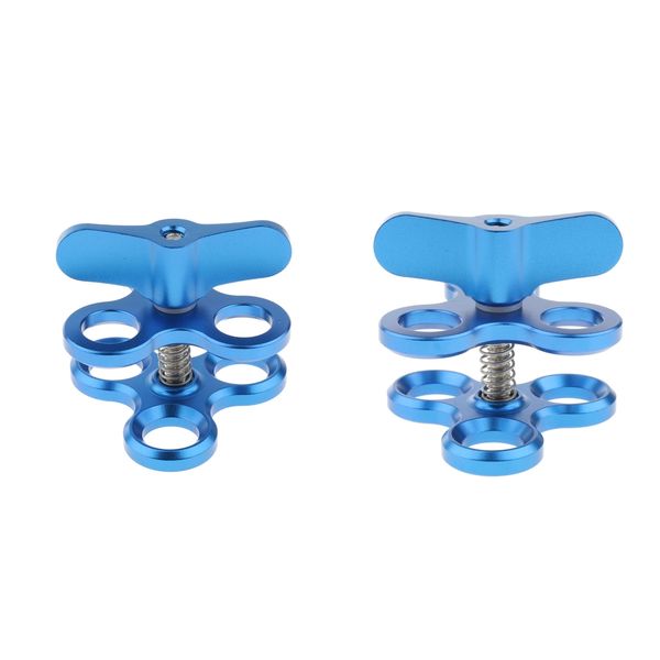 2x 1inch standard ball clamp with cut outs for the 1inch ball underwater light arm system blue
2x 1inch standard ball clamp with cut outs for the 1inch ball underwater light arm system blue