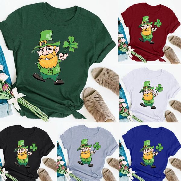 fashion female t-shirt tshirt women's st. patrick's day print short sleeve round neck t shirt crop short shirt, White
fashion female t-shirt tshirt women's st. patrick's day print short sleeve round neck t shirt crop short shirt, White