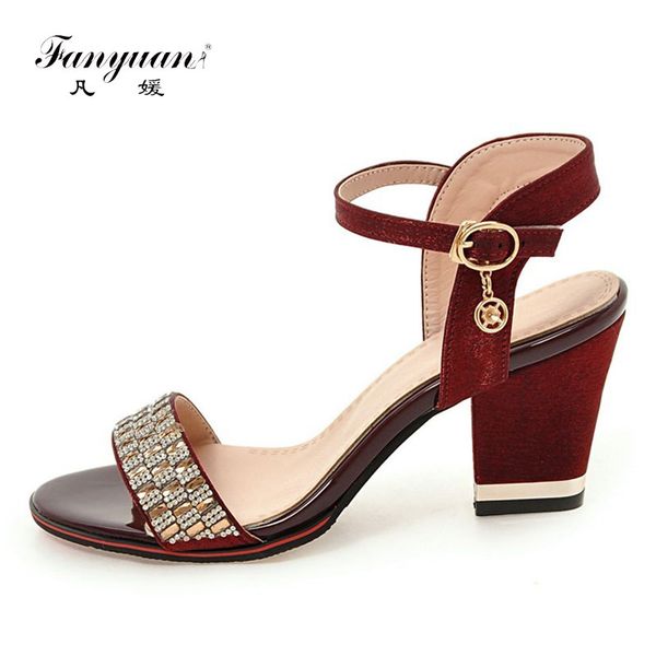 fanyuan 2020 women shoes high heel bling crystal ladies sandals chunky heel female's summer footwear mixed colors zapatos mujer, Black
fanyuan 2020 women shoes high heel bling crystal ladies sandals chunky heel female's summer footwear mixed colors zapatos mujer, Black