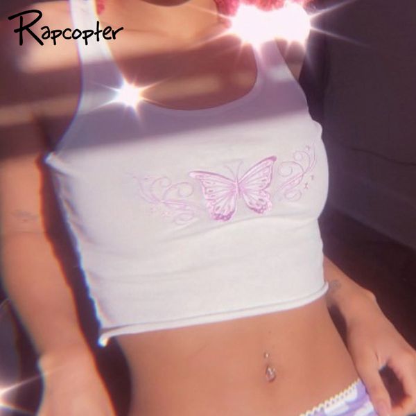 rapcopter cute women butterfly embroidery crop sleeveless off shouder casual tank 2020 summer harajuku streetwear, White
rapcopter cute women butterfly embroidery crop sleeveless off shouder casual tank 2020 summer harajuku streetwear, White