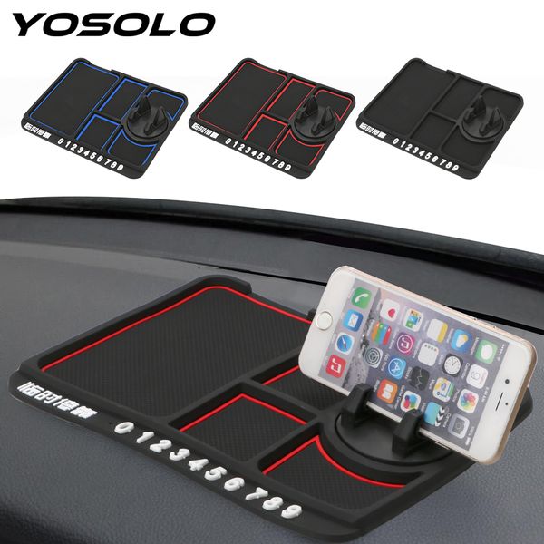 yosolo car anti-slip mat phone number plate multifunction non slip sticky silicone auto dashboard pad phone holder bracket
yosolo car anti-slip mat phone number plate multifunction non slip sticky silicone auto dashboard pad phone holder bracket