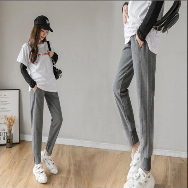maternity bottoms pants cotton fall and winter pregnant women's stomach lift trousers casual plus velvet thickening pregnancy, White 
maternity bottoms pants cotton fall and winter pregnant women's stomach lift trousers casual plus velvet thickening pregnancy, White