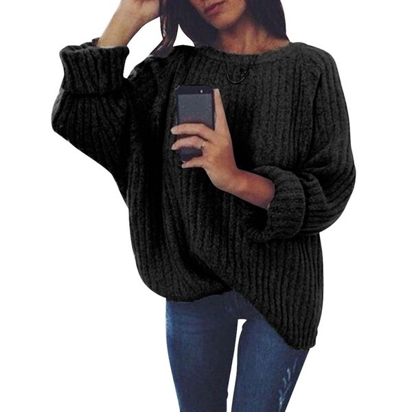 dihope women spring solid o neck knitted sweater2020 fashion female pullover sweaters ladies loose knitwear dropshipping, White;black
dihope women spring solid o neck knitted sweater2020 fashion female pullover sweaters ladies loose knitwear dropshipping, White;black