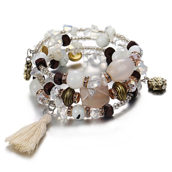 european and american bracelets retro imitation natural stone turquoise beaded multi-layer winding bracelet bracelet, Black
european and american bracelets retro imitation natural stone turquoise beaded multi-layer winding bracelet bracelet, Black