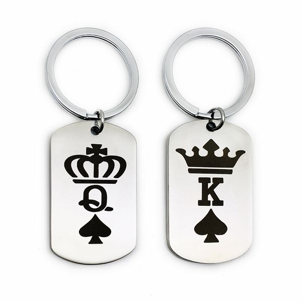 keychain necklace europe and the united states stainless steel tag poker card spades q k titanium steel pendant militar, Silver
keychain necklace europe and the united states stainless steel tag poker card spades q k titanium steel pendant militar, Silver