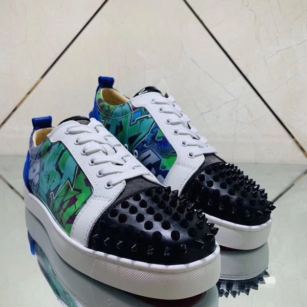 prefer luxury party spikes red bottom sneaker flat men's low lace-up fashion women's casual sneakers outdoor leisure trainer footw, Black
prefer luxury party spikes red bottom sneaker flat men's low lace-up fashion women's casual sneakers outdoor leisure trainer footw, Black
