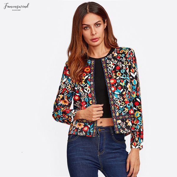 press button print placket botanical jacket autumn jacket for women multicolor collarless breasted elegant single jacket drop shipping, Black;brown
press button print placket botanical jacket autumn jacket for women multicolor collarless breasted elegant single jacket drop shipping, Black;brown