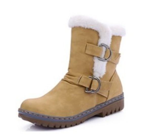 women boots 2019 fashion snow boots women shoes new winter warm fur ankle for winter shoes botas mujer, Black