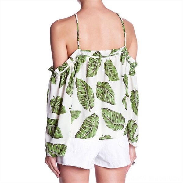 one-line collar strapless sling loose leaf printing one-line collar shoulder strap shoulder strap strapless sling loose leaf printing, White
one-line collar strapless sling loose leaf printing one-line collar shoulder strap shoulder strap strapless sling loose leaf printing, White
