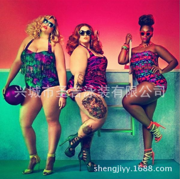 2015 new fat woman swimsuit european and american plus fat xl high waist bikini floral tassled swimsuit, White;black
2015 new fat woman swimsuit european and american plus fat xl high waist bikini floral tassled swimsuit, White;black