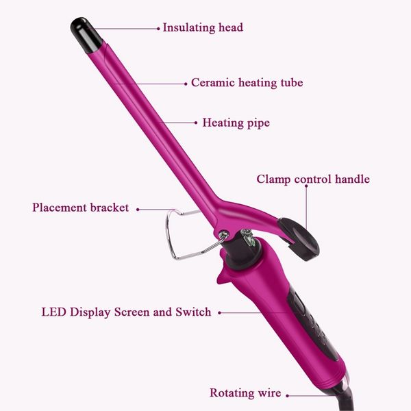 13mm professional hair curling iron ceramic hair curler quick heat curling hair waver styling tool 80~210 led eu plug 
13mm professional hair curling iron ceramic hair curler quick heat curling hair waver styling tool 80~210 led eu plug