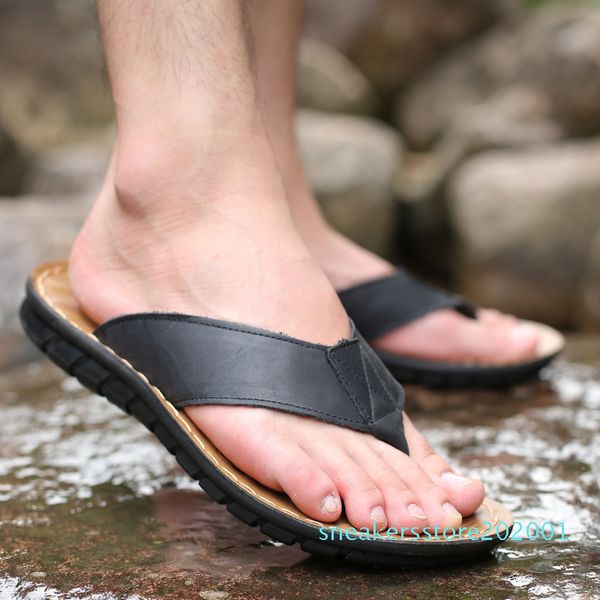 2020 new summer flip-flop sandals leather beach shoes clip toe leather sandals men casual men sandals s01, Black
2020 new summer flip-flop sandals leather beach shoes clip toe leather sandals men casual men sandals s01, Black