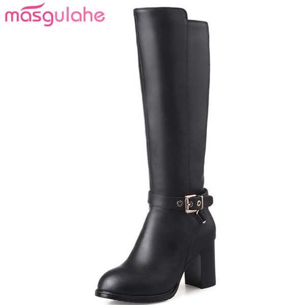 masgulahe female genuine leather boots office round toe autumn winter boots solid buckle knee high large size woman shoes, Black
masgulahe female genuine leather boots office round toe autumn winter boots solid buckle knee high large size woman shoes, Black