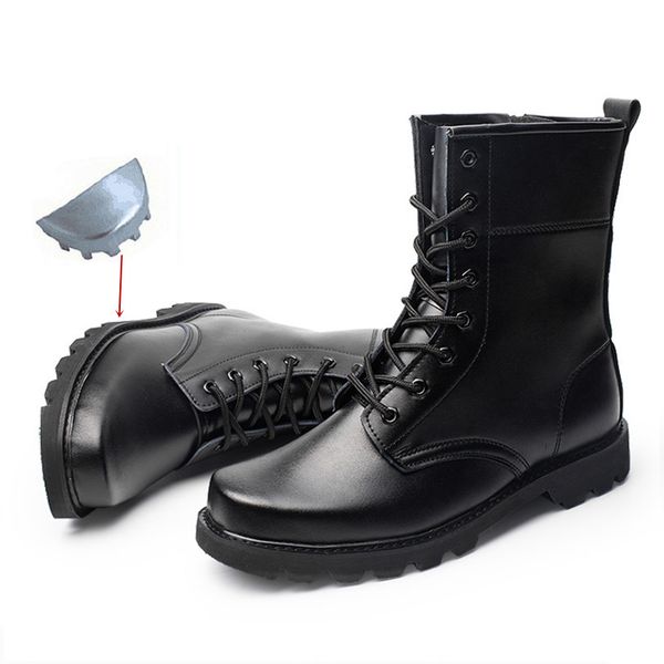 Men Black Safety Steel Toe Work Boots Punk Lace Up Man Motorcycle Boots Outdoor High Top Army Combat Shoese For Male
Men Black Safety Steel Toe Work Boots Punk Lace Up Man Motorcycle Boots Outdoor High Top Army Combat Shoese For Male