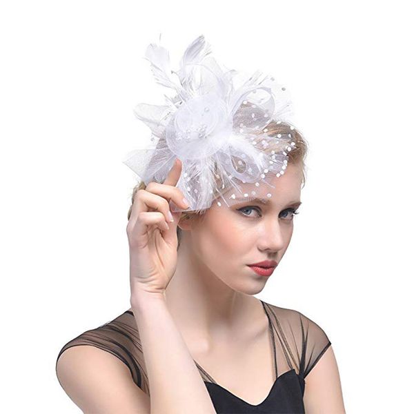 women artificial feather fascinator wedding headbands vintage bridal polka dot elegant mesh flower exquisite hair clip party
women artificial feather fascinator wedding headbands vintage bridal polka dot elegant mesh flower exquisite hair clip party