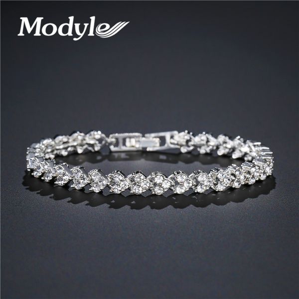 modyle 2020 new charm + round cubic zirconia tennis bracelet for woman pulseira classic wedding jewelry lady bracelet, Black
modyle 2020 new charm + round cubic zirconia tennis bracelet for woman pulseira classic wedding jewelry lady bracelet, Black