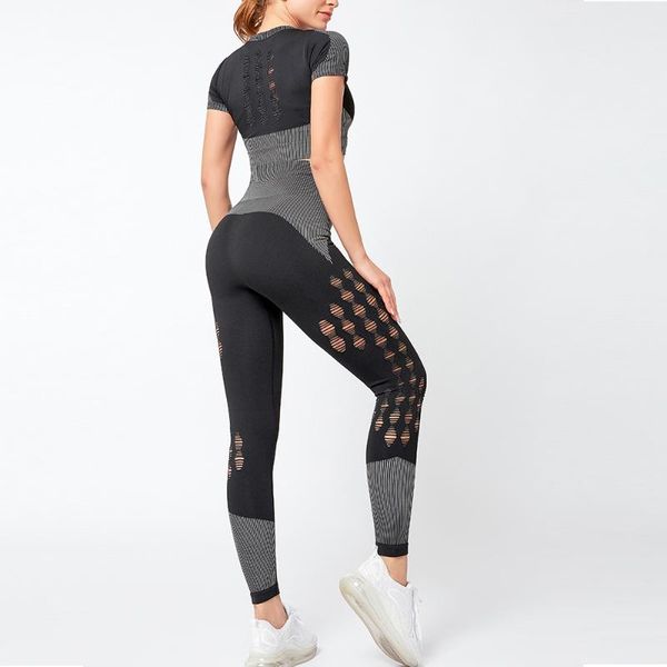 seamless yoga set high waist yoga set gym women hollow out gym clothing sports women running workout sports wear 
seamless yoga set high waist yoga set gym women hollow out gym clothing sports women running workout sports wear