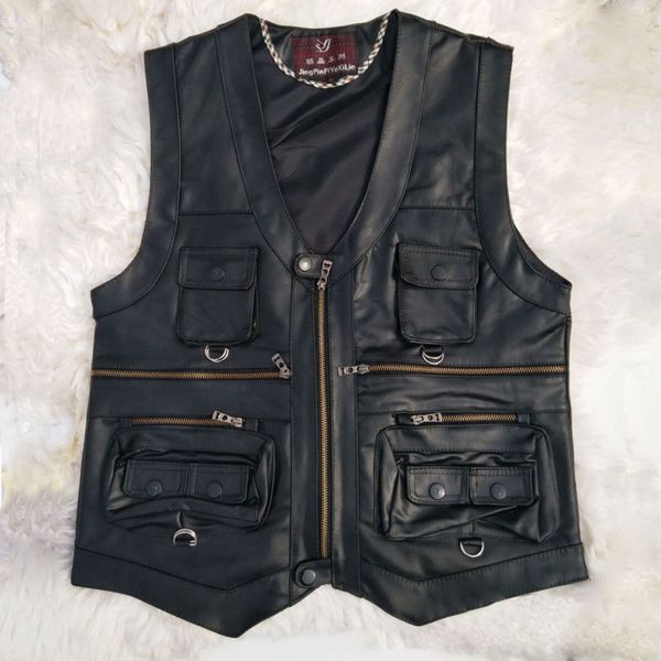 multi pocket vest men black pgraphy vests genuine leather motorcycle biker waistcoat male autumn winter sleeveless jacket, Black;white
multi pocket vest men black pgraphy vests genuine leather motorcycle biker waistcoat male autumn winter sleeveless jacket, Black;white
