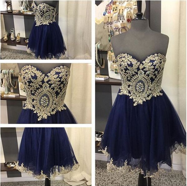 dark blue short gold lace prom homecoming dresses sweetheart applique beaded tulle mini cocktail party graduation dresses for girls cheap, Black
dark blue short gold lace prom homecoming dresses sweetheart applique beaded tulle mini cocktail party graduation dresses for girls cheap, Black