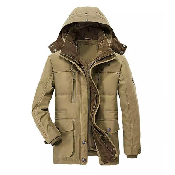 men winter parka coat new solid color men hooded coat jackets men's warm thick casual parka, Black
men winter parka coat new solid color men hooded coat jackets men's warm thick casual parka, Black