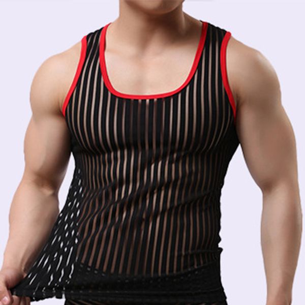 men's striped mesh sport vest running t shirt breathable muscle fitness gym sportswear bodybuilding sleeveless t-shirt, Black;blue
men's striped mesh sport vest running t shirt breathable muscle fitness gym sportswear bodybuilding sleeveless t-shirt, Black;blue